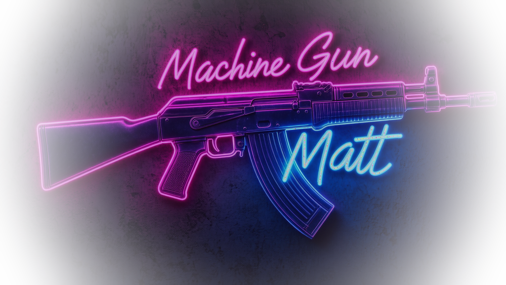 Machine Gun Matt neon logo
